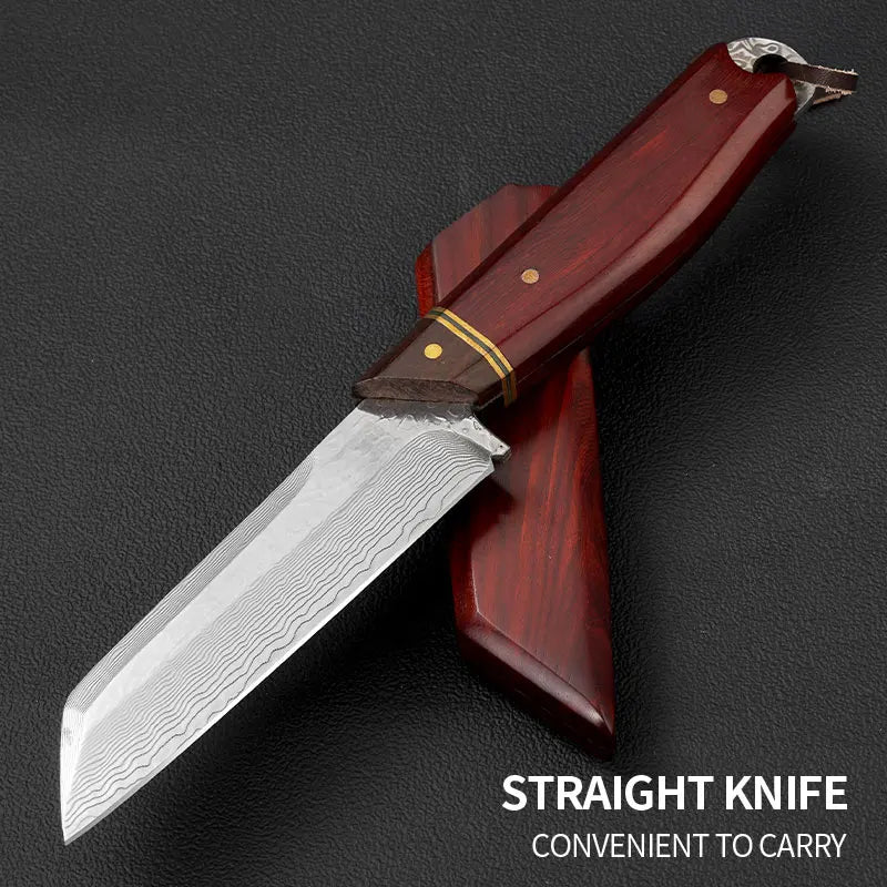 High hardness stainless steel cutting knife, fixed blade, kitchen knife, outdoor survival, mountaineering, exploration camping