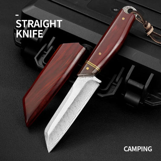 High hardness stainless steel cutting knife, fixed blade, kitchen knife, outdoor survival, mountaineering, exploration camping