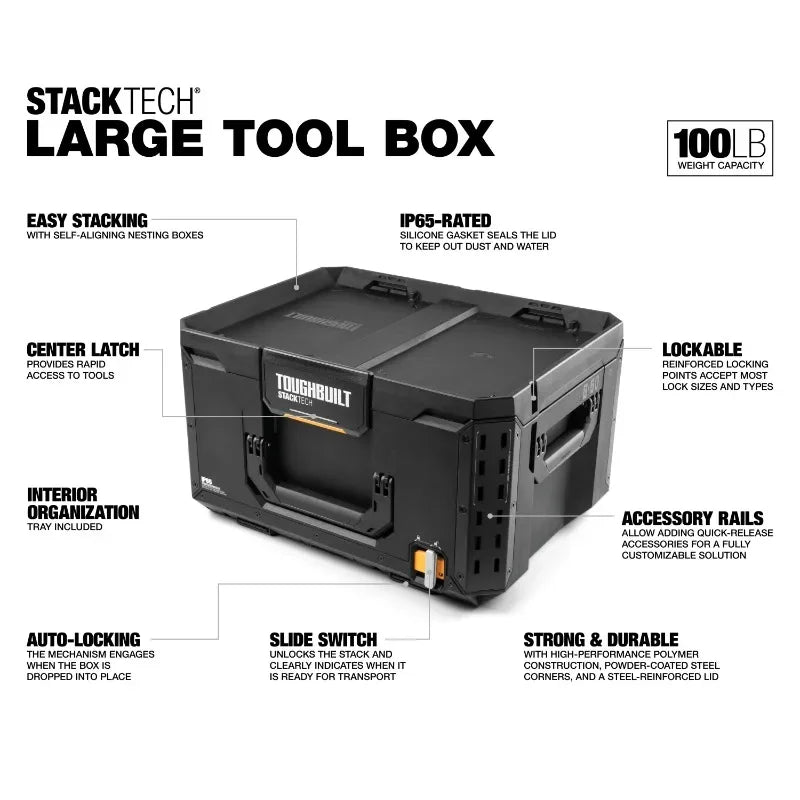 ToughBuilt TB-B1-B-50 StackTech Large Tool Box Tools Packaging Box