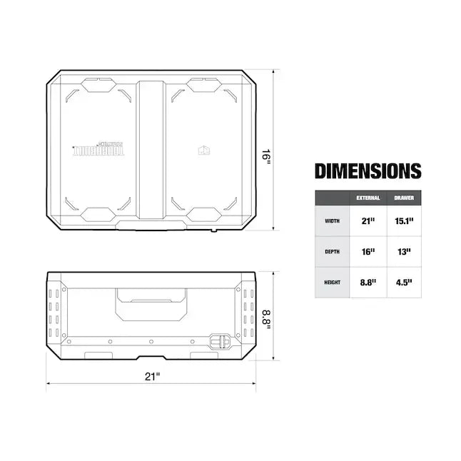 TOUGHBUILT TB-B1-D-30-1 STACKTECH Pull-out Toolbox Stacking Combination Hardware Parts Compartment Organizer Tool Accessories